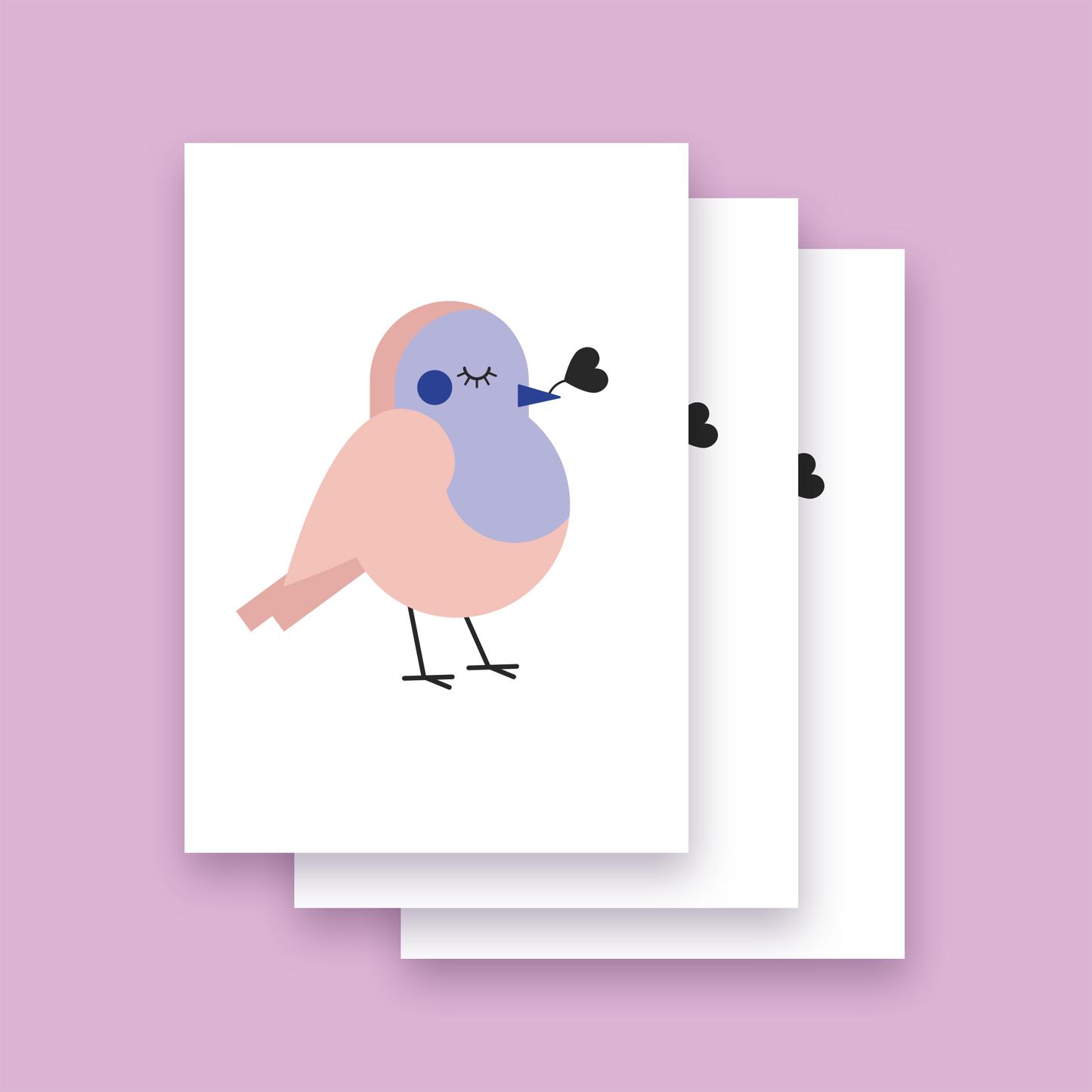 Karte 'VOGEL' im 3er Set