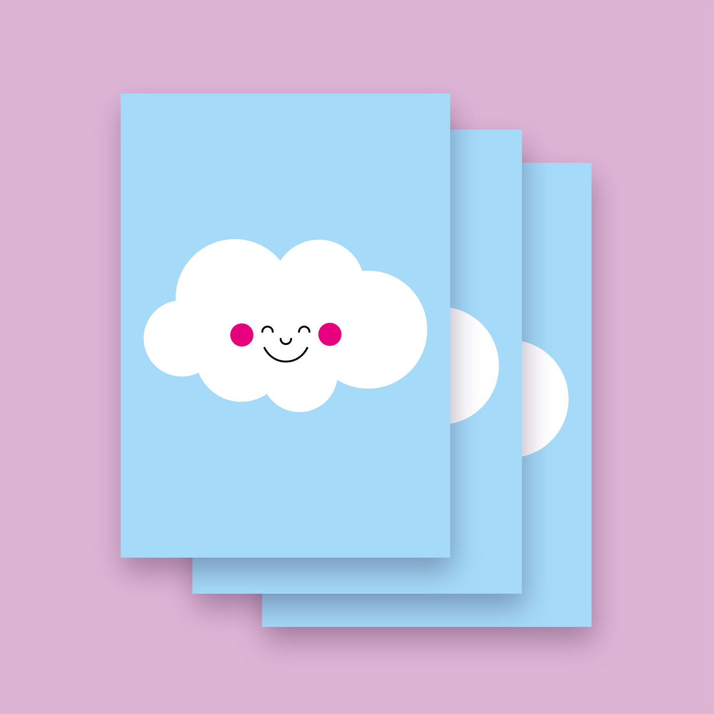 Karte 'WOLKE' im 3er Set