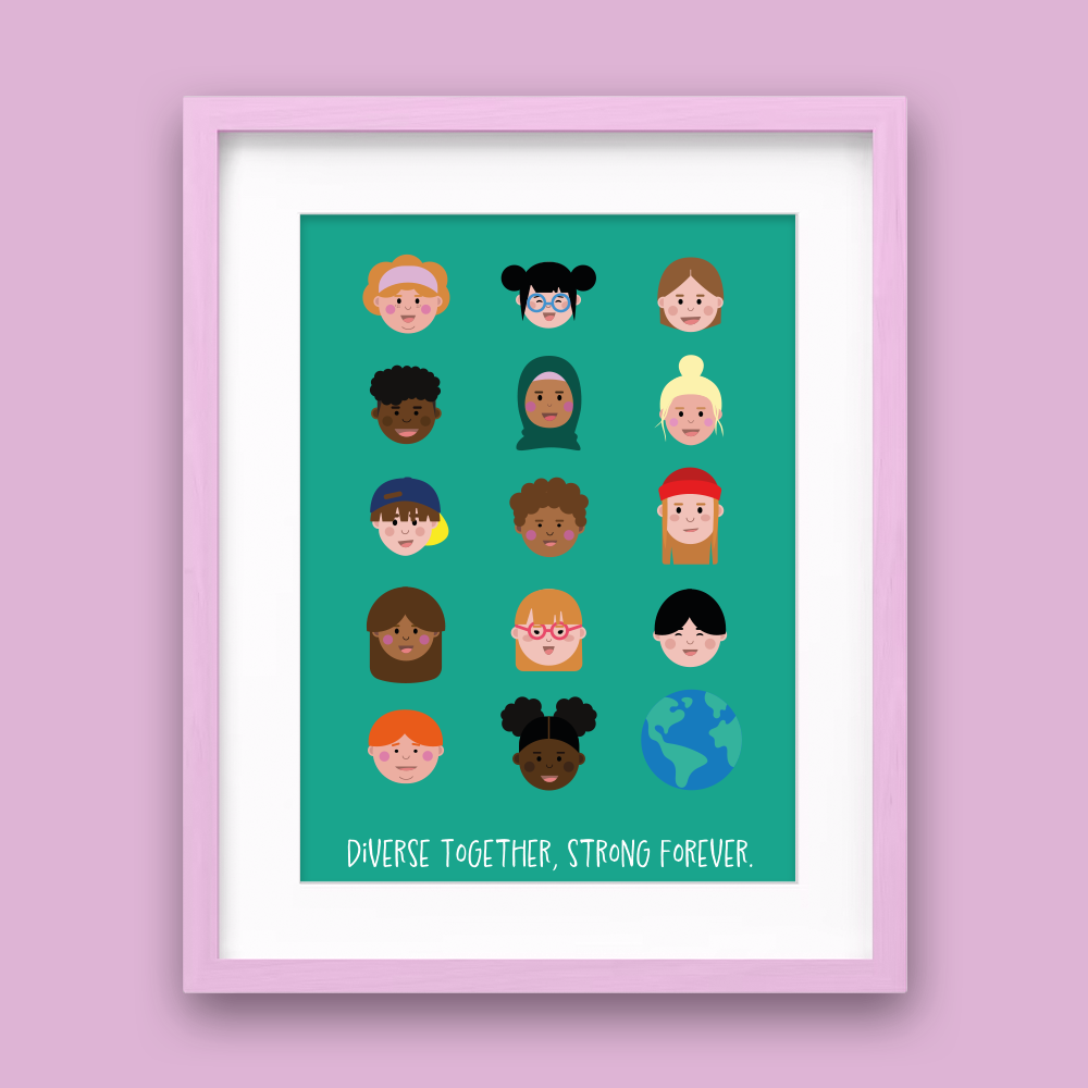 Poster 'DIVERSE TOGETHER, STRONG FOREVER!'