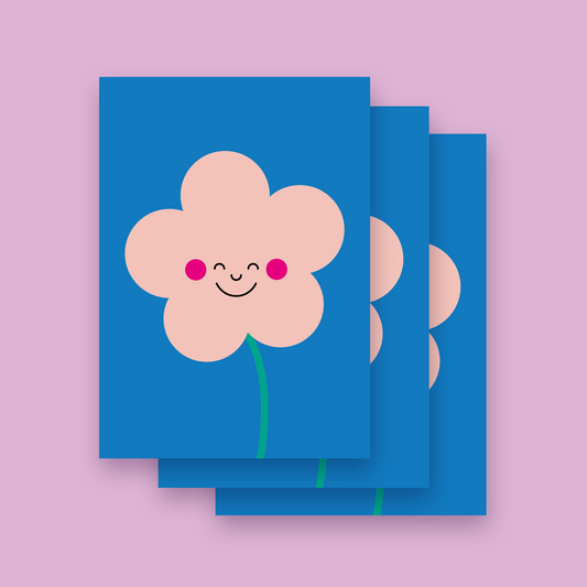 Karte 'BLUME' im 3er Set