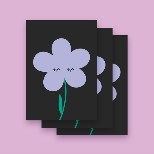 Karte 'STILLE BLUME' im 3er Set