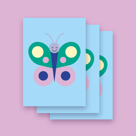 Karte 'SCHMETTERLING' im 3er Set