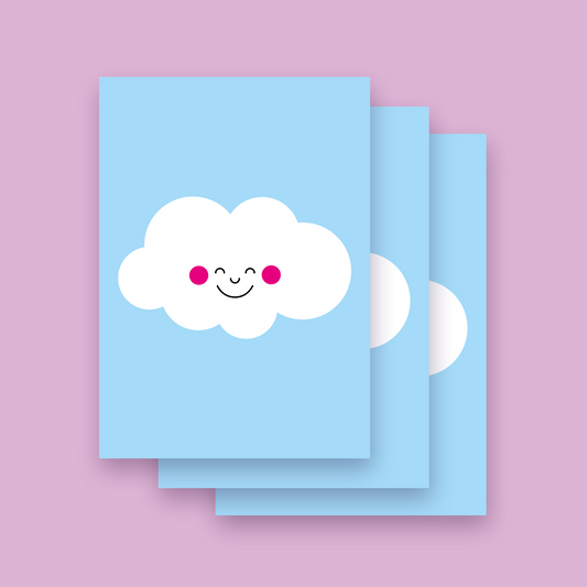 Karte 'WOLKE' im 3er Set