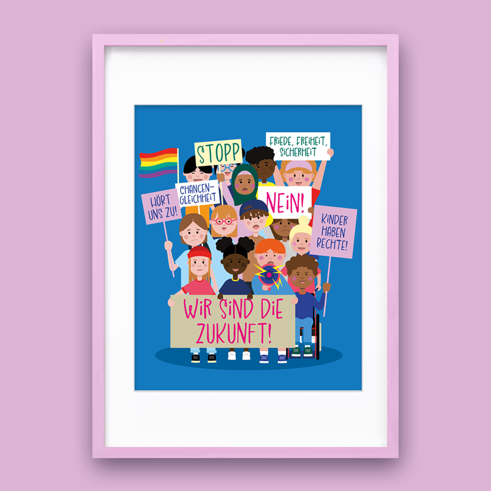 Poster 'ZUSAMMEN SIND WIR VIELE!'