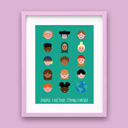 Poster 'DIVERSE TOGETHER, STRONG FOREVER!'