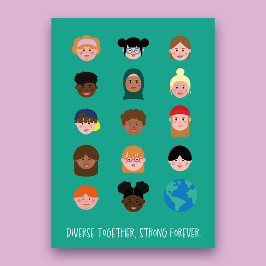 Poster 'DIVERSE TOGETHER, STRONG FOREVER!'